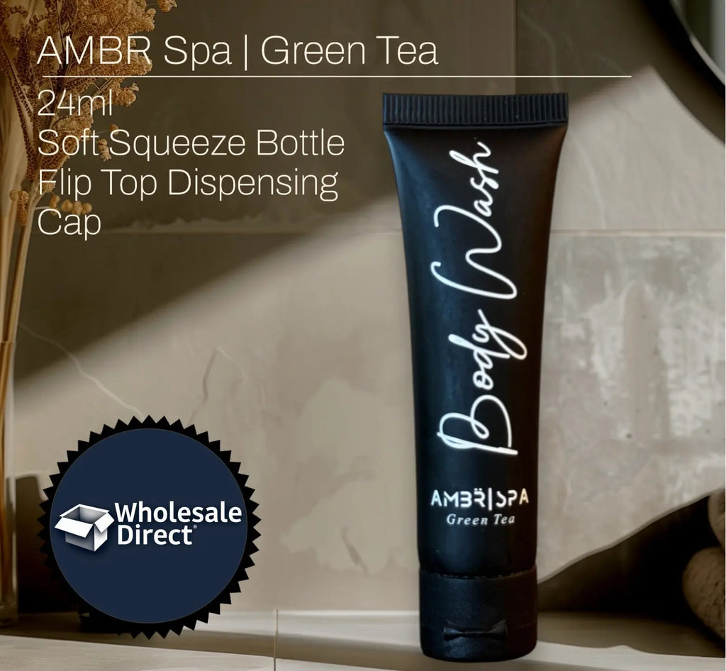 Hotel Sized Spa Body Wash AMBR 100 pack ON SALE! Vacation Rental Supplies Canada
