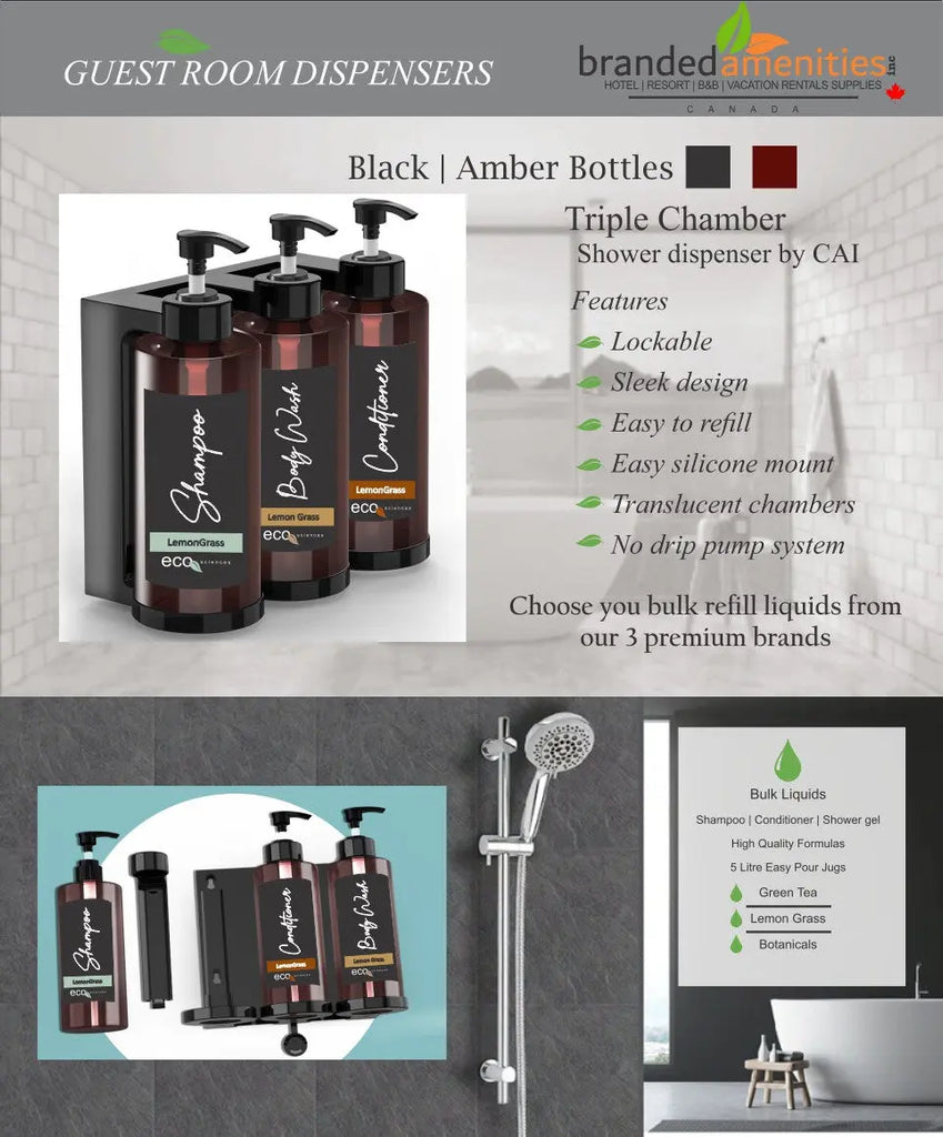 Hotel Shampoo Soap Dispenser ECO Sciences ON SALE Hotel Supplies Canada