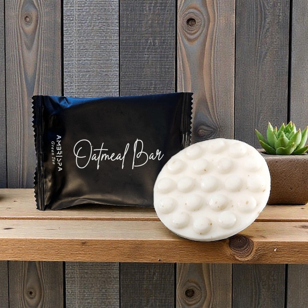 Bulk hotel soap Oatmeal AMBR 50 pack Hotel Supplies Canada by Custom Amenities Inc
